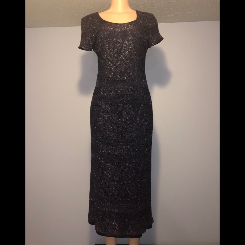 Jessica Howard Purple metallic long Dress form 8 m